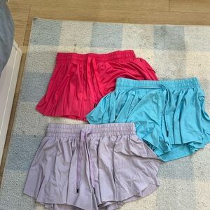 Amazon Women's Athletic Shorts - Red, Blue, Lavender